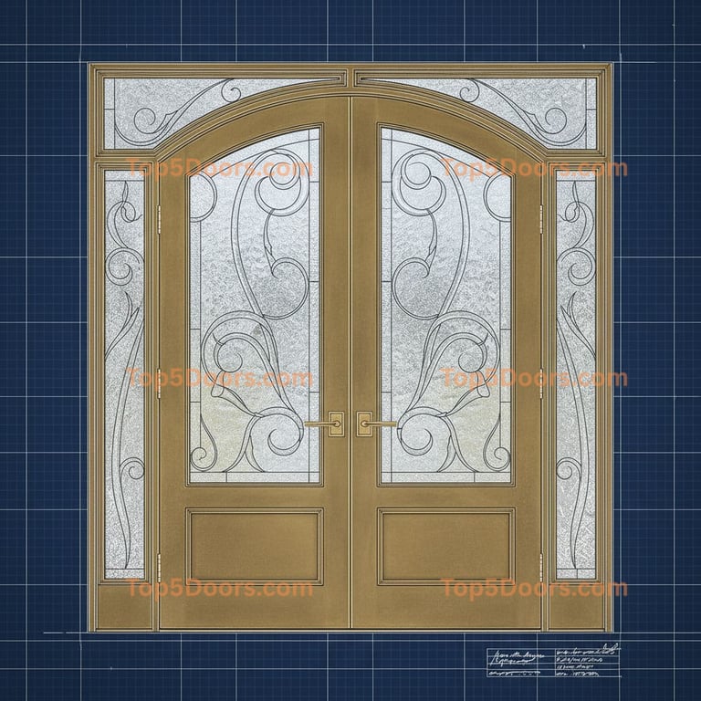 Alabama arched double modern farmhouse Door