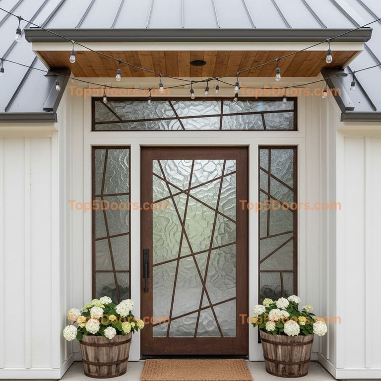 Alabama wrought iron barn door modern farmhouse Door