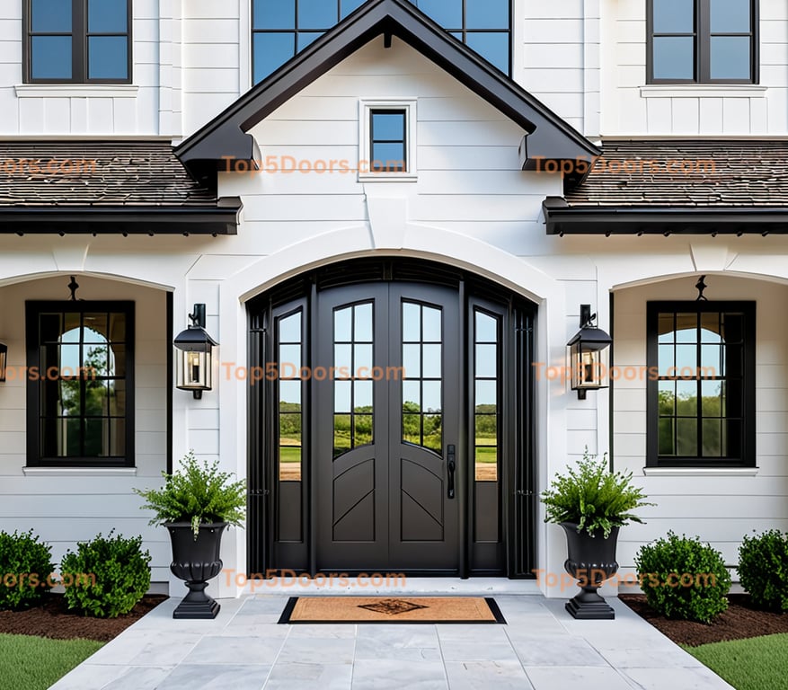 Alabama wrought iron double modern farmhouse Door