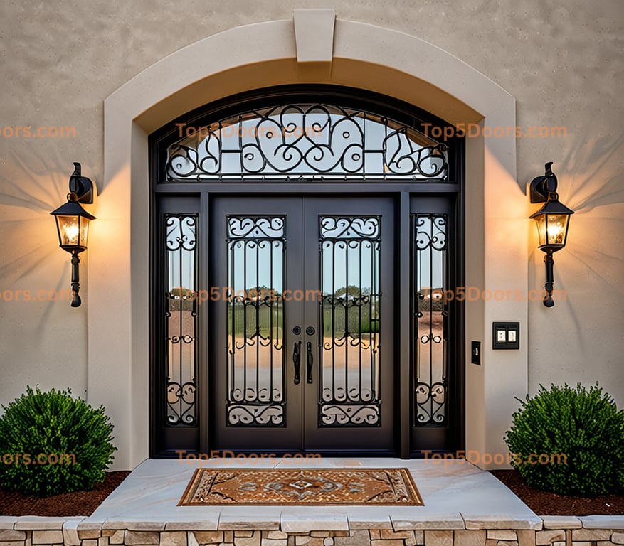 Alabama wrought iron french door southwestern Door