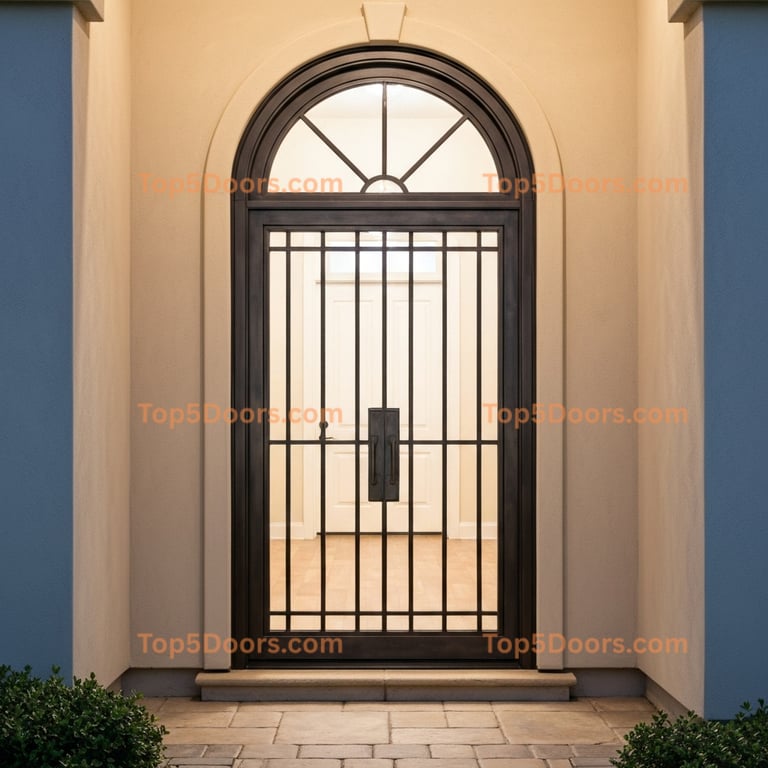 Alabama wrought iron french door spanish colonial Door