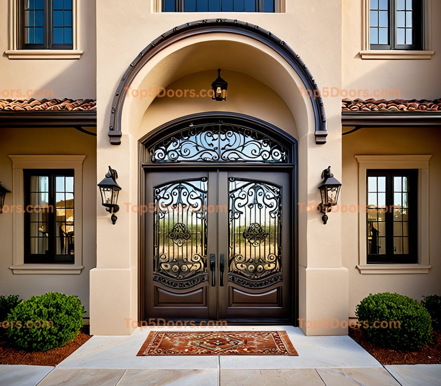 Alabama wrought iron french door southwestern Door