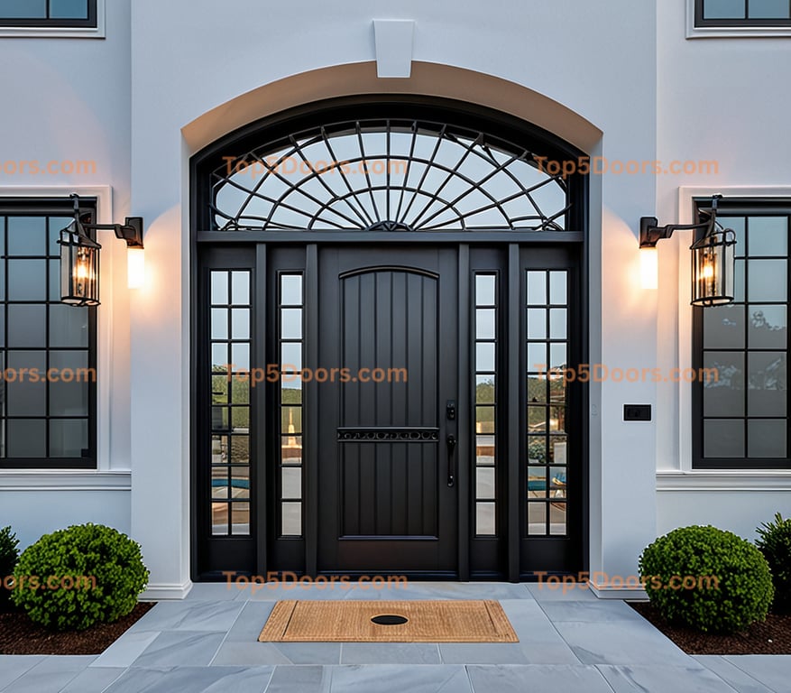 Alabama wrought iron single korean modern Door