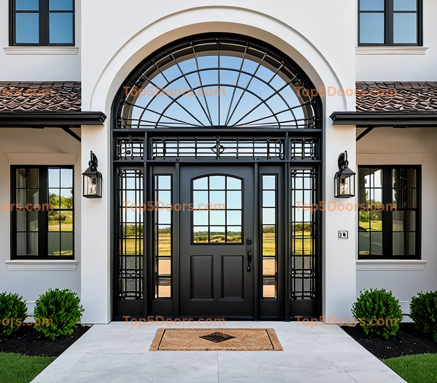 Alabama wrought iron solid panel industrial Door