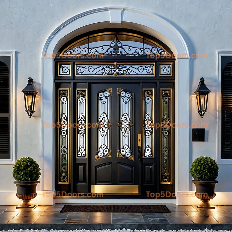 Alabama wrought iron steel frame modern farmhouse Door