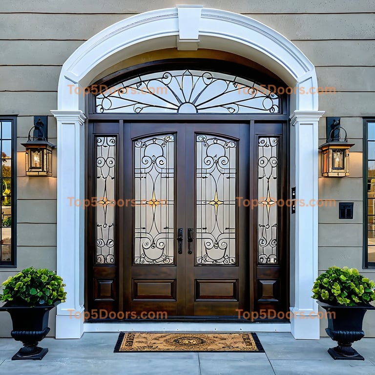 Alaska arched double craftsman Door