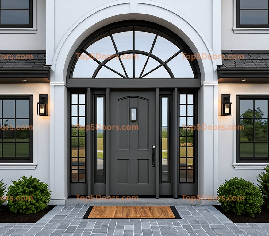 Alaska arched double korean modern Door