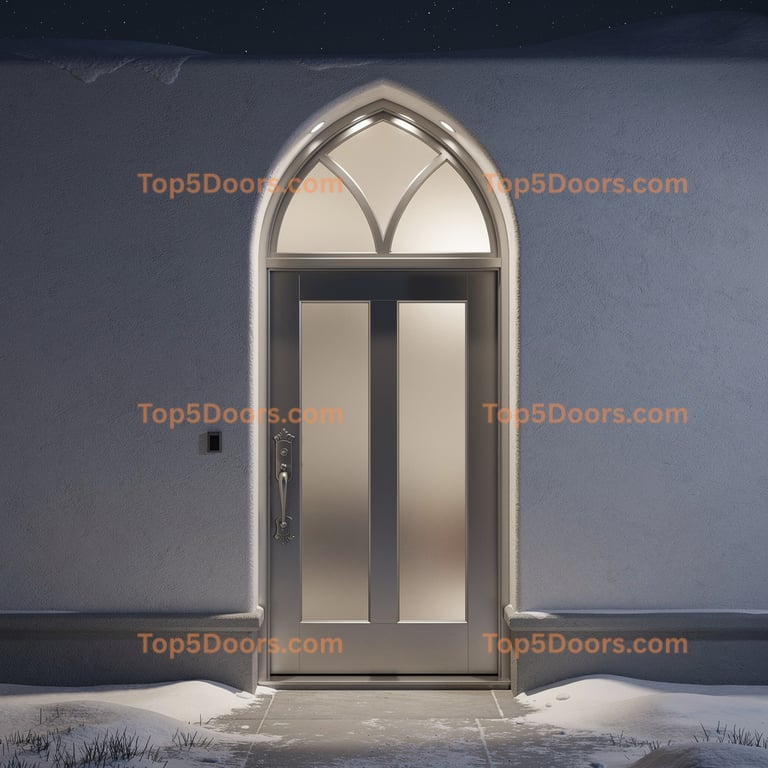 Alaska arched single spanish colonial Door