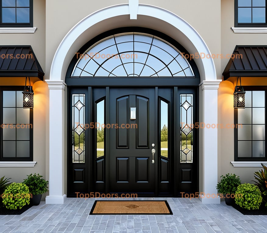 Alaska glass paneled mediterranean Door