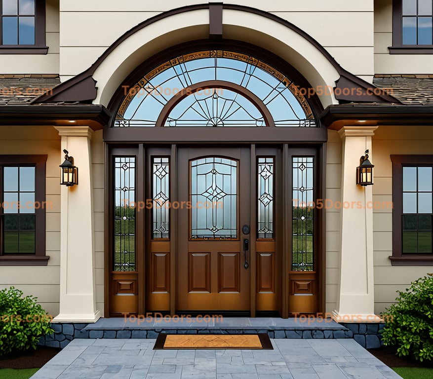 Alaska glass paneled craftsman Door