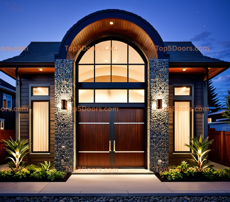 Alaska solid panel mid-century modern Door