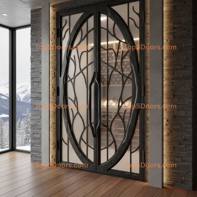 Alaska wine cellar door korean modern Door