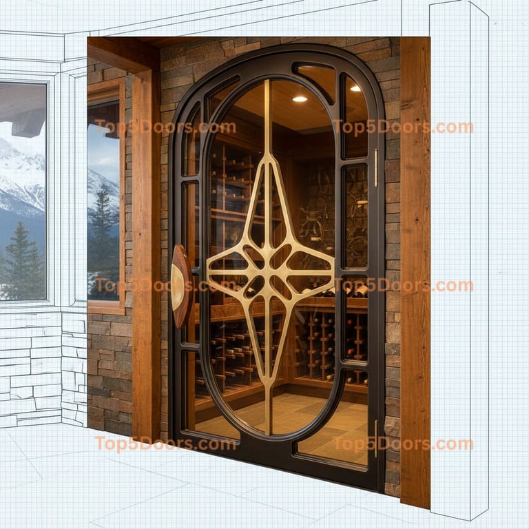 Alaska wine cellar door mid-century modern Door