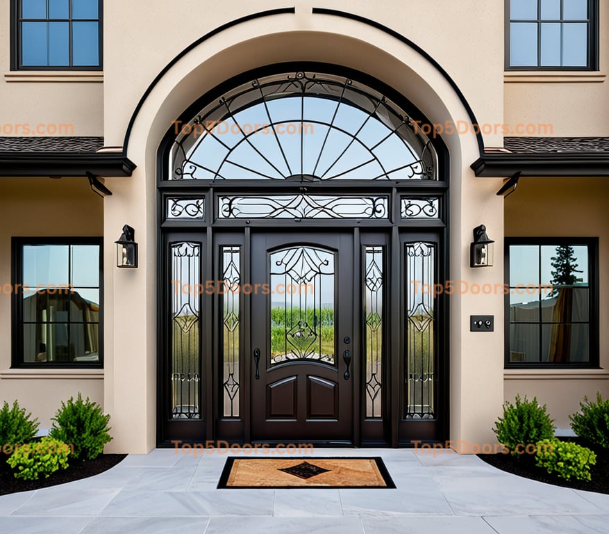 Alaska wrought iron arched single traditional american 