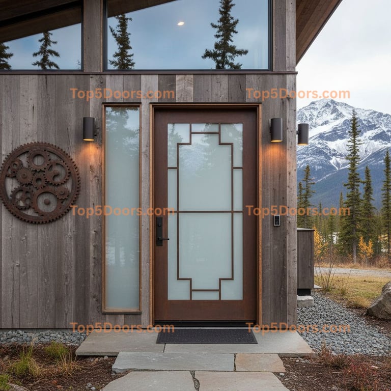 Alaska wrought iron barn door scandinavian Door