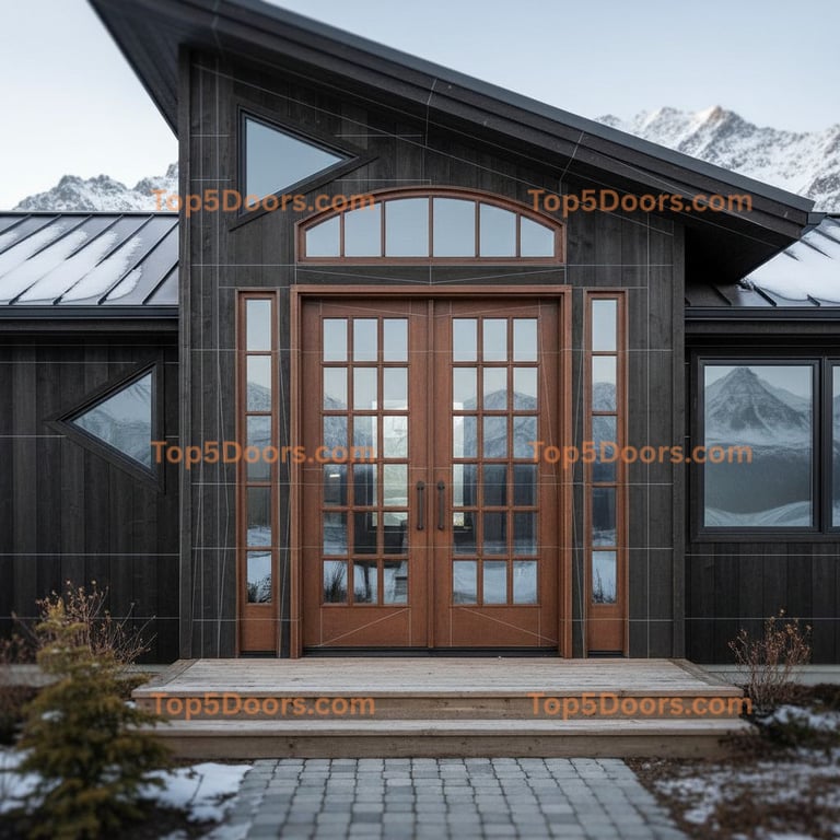 Alaska wrought iron double modern Door