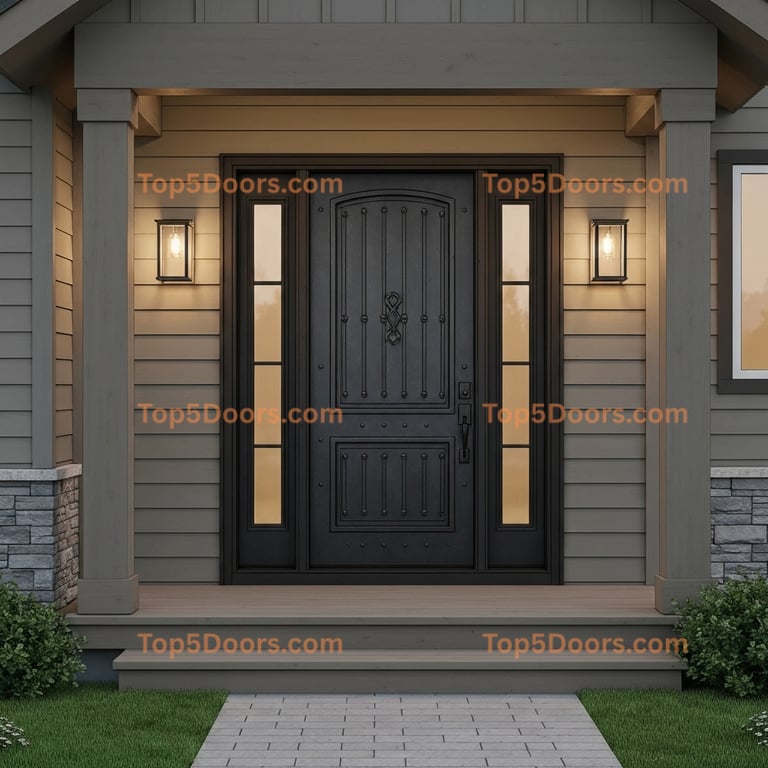 Alaska wrought iron french door scandinavian Door