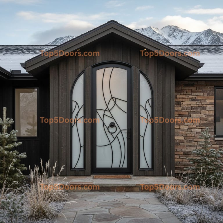 Alaska wrought iron french door southwestern Door