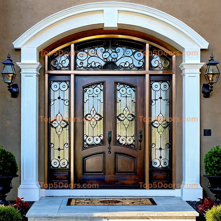 Alaska wrought iron single georgian Door