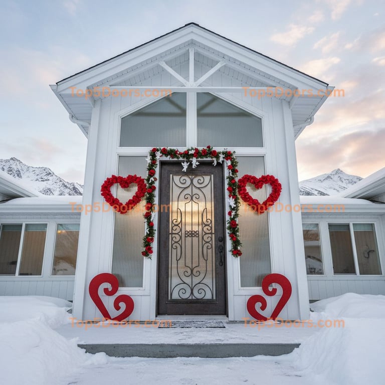 Alaska wrought iron solid panel industrial Door