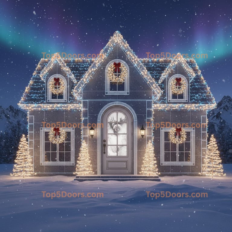 Alaska wrought iron solid panel french provincial Door