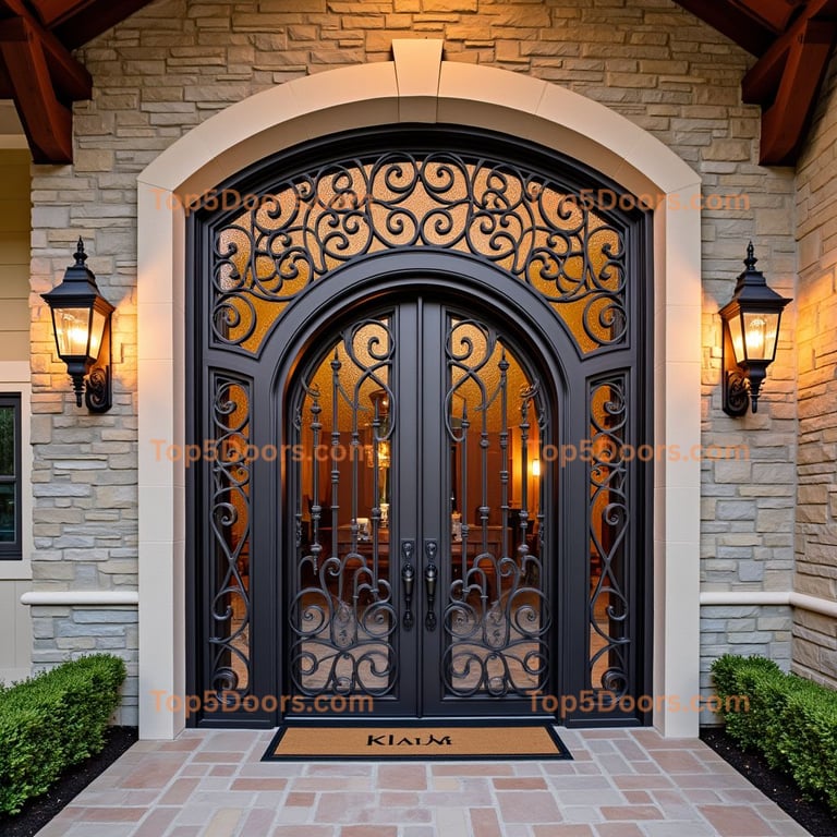 Arched Black Iron Doorway