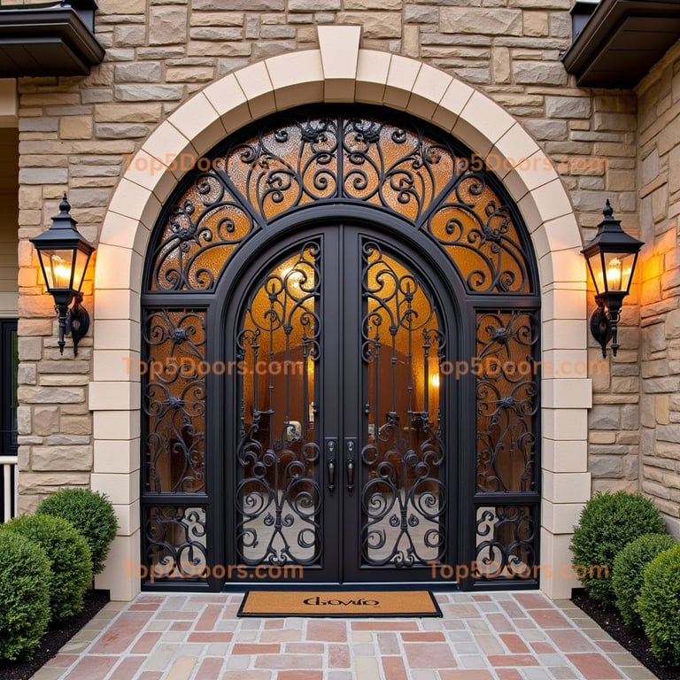 Arched Black Metal Doorway