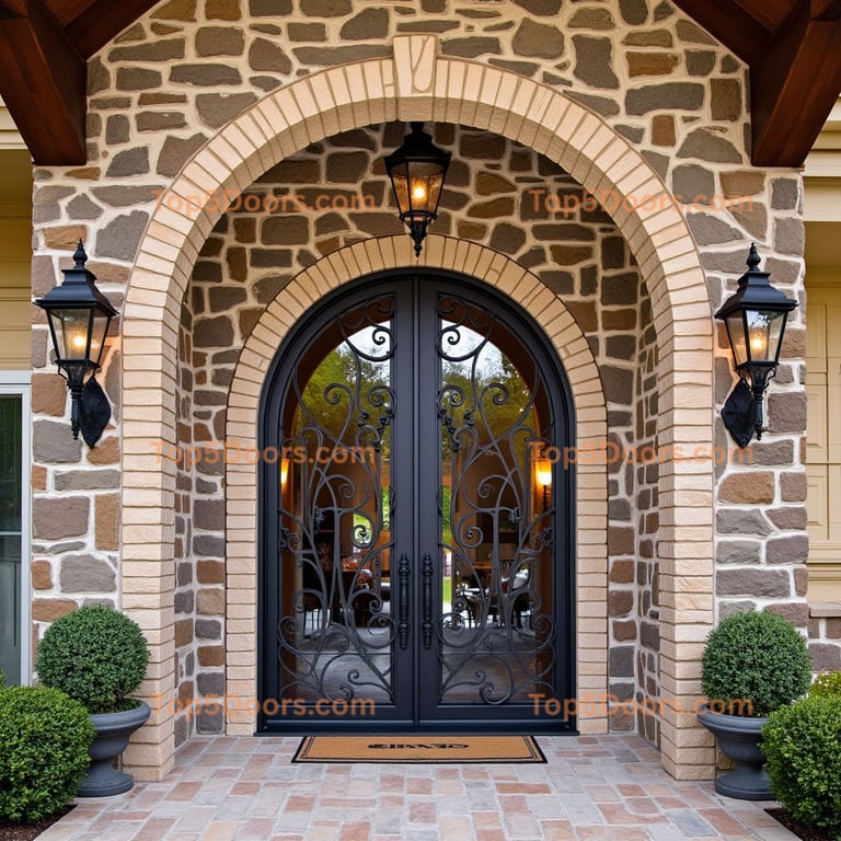 Arched Black Metal Doorway