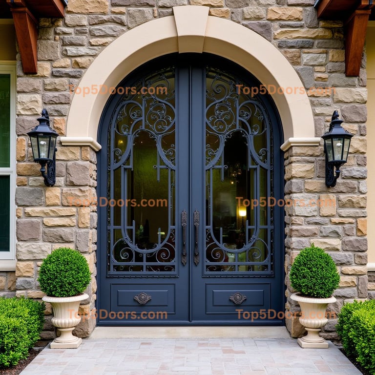 Arched Entrance with Decorative Doors
