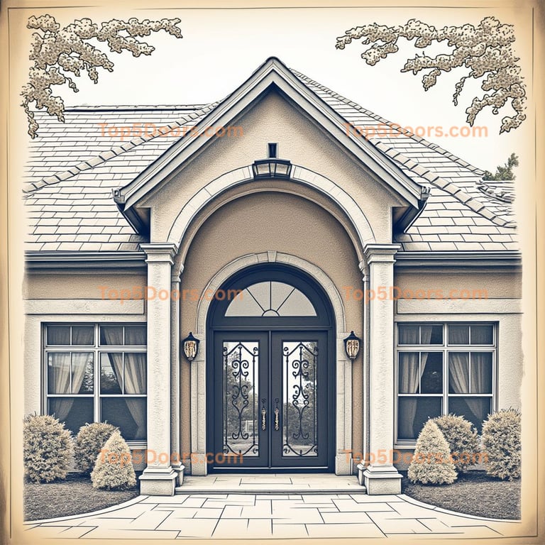 Arched Entryway with Decorative Grilles
