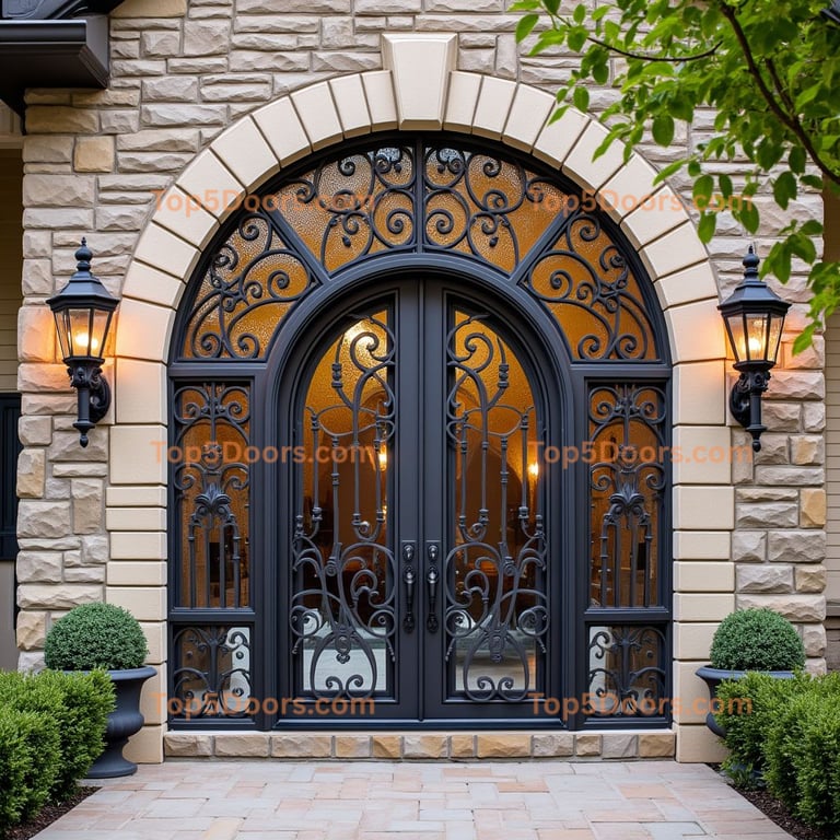 Arched Wrought Iron Doorway