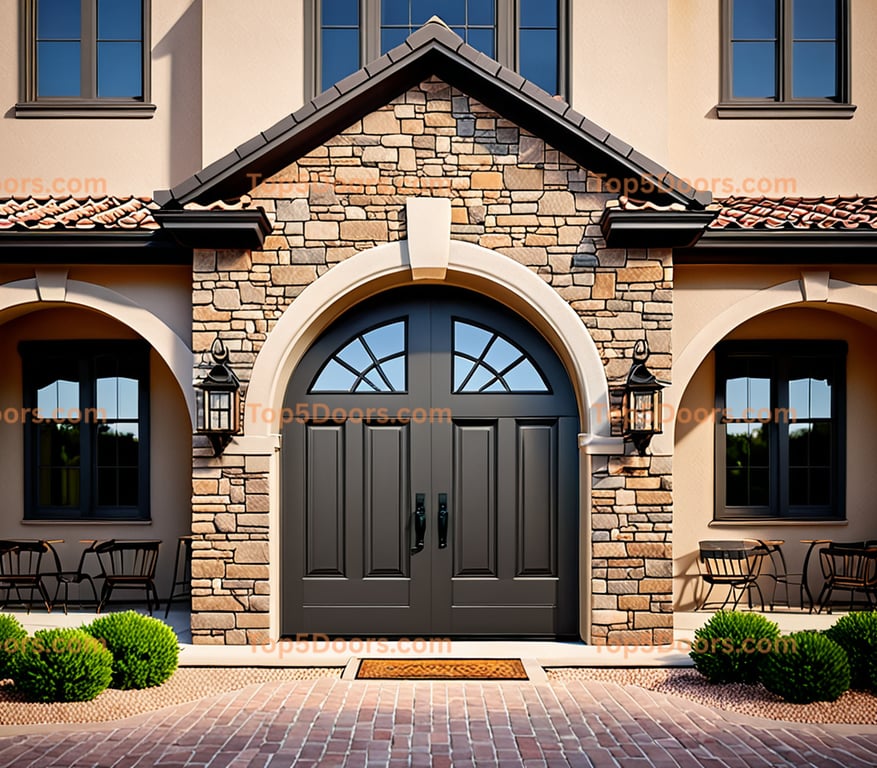 Arizona arched double georgian Door