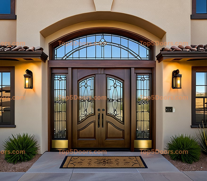 Arizona arched double craftsman Door