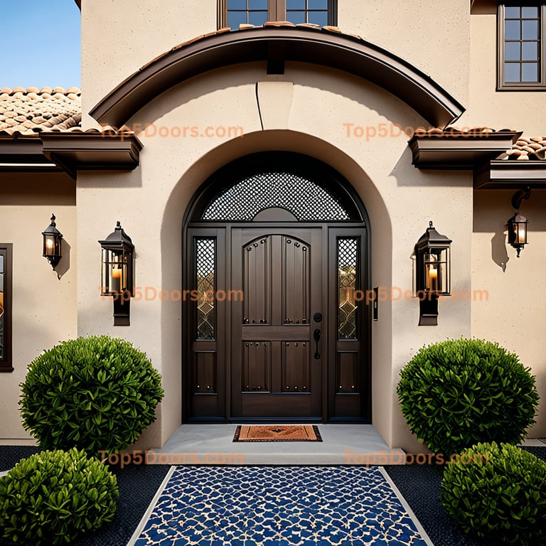 Arizona arched single mid-century modern Door