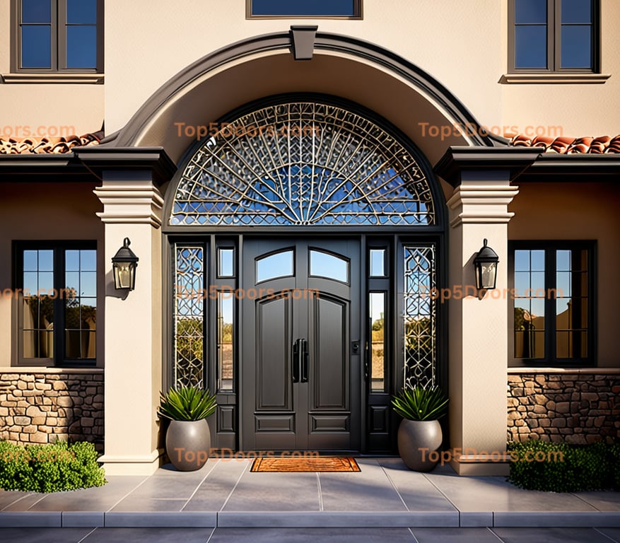 Arizona glass paneled mediterranean Door