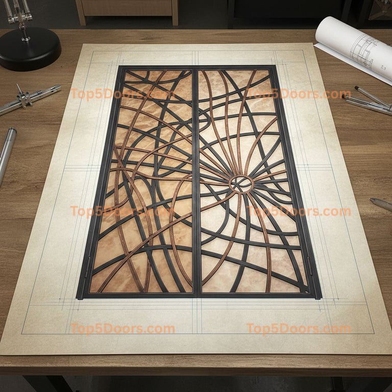 Arizona wine cellar door mid-century modern Door