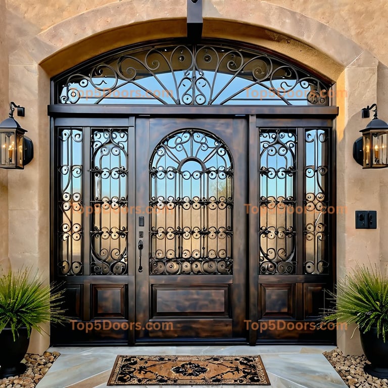 Arizona wrought iron barn door minimalist Door