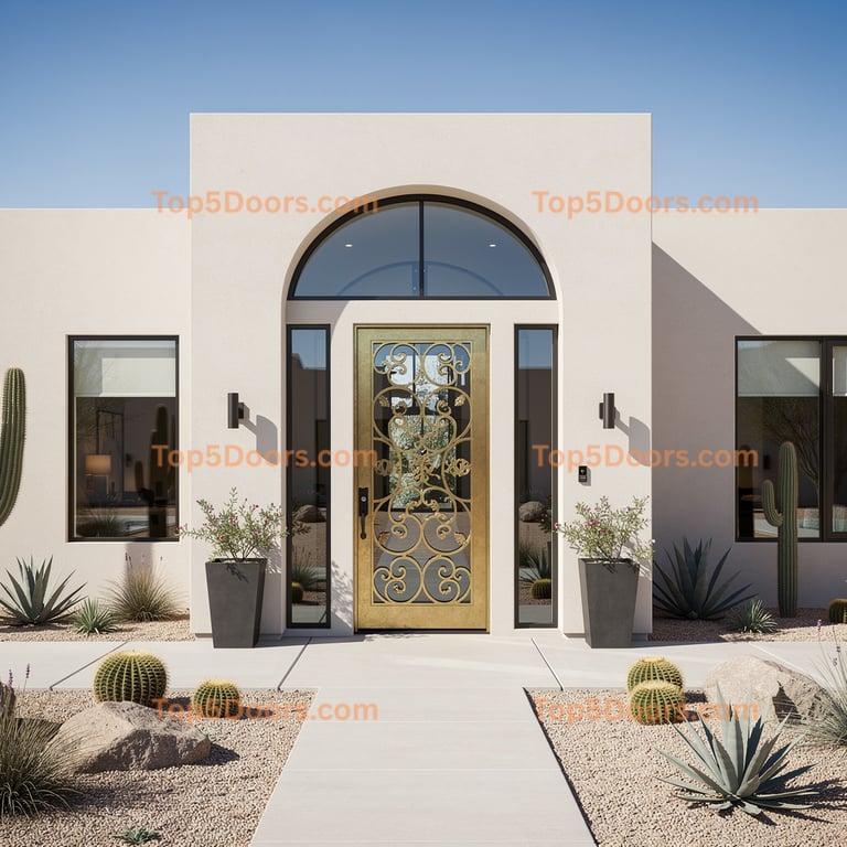 Arizona wrought iron single scandinavian Door