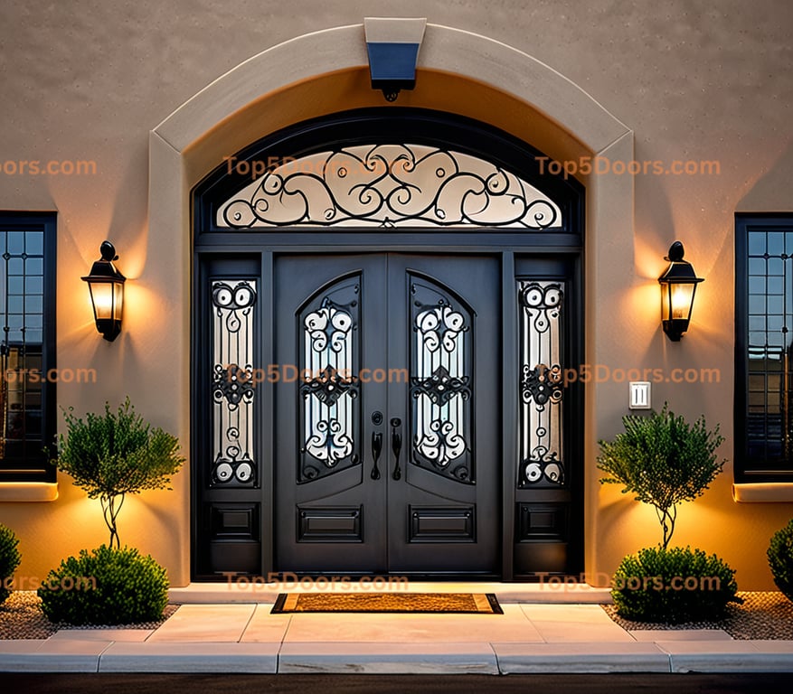 Arizona wrought iron single mediterranean Door