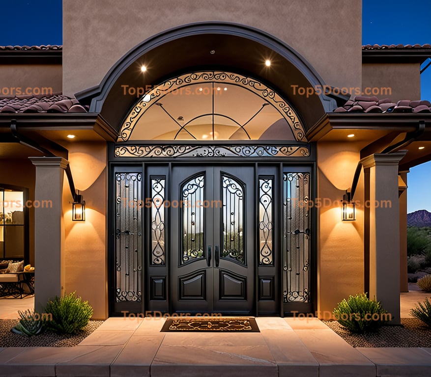Arizona wrought iron single modern Door