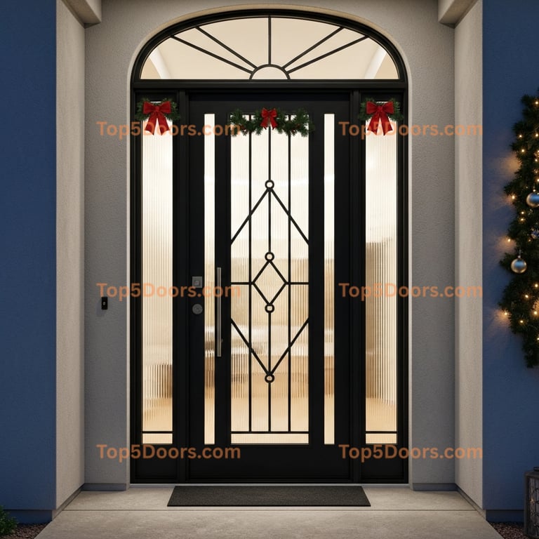 Arizona wrought iron steel frame minimalist Door