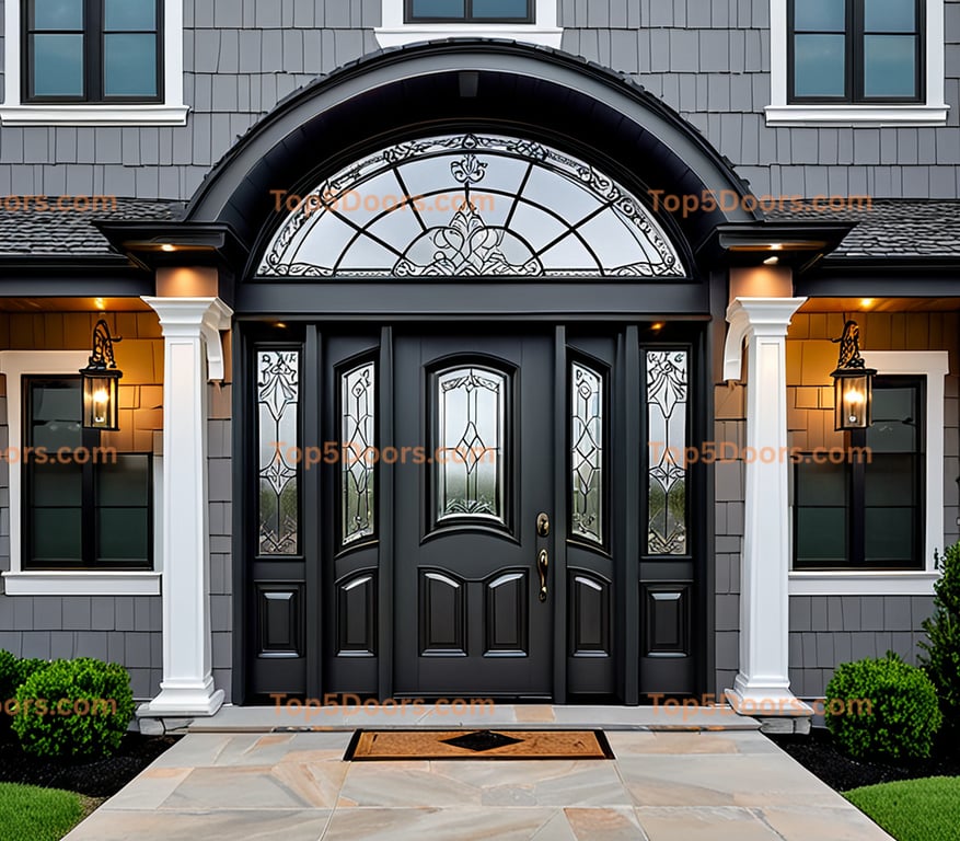 Arkansas arched double victorian Door