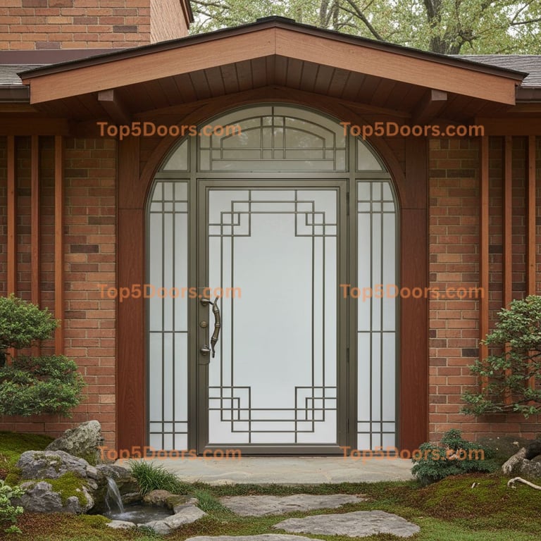 Arkansas arched single mid-century modern Door
