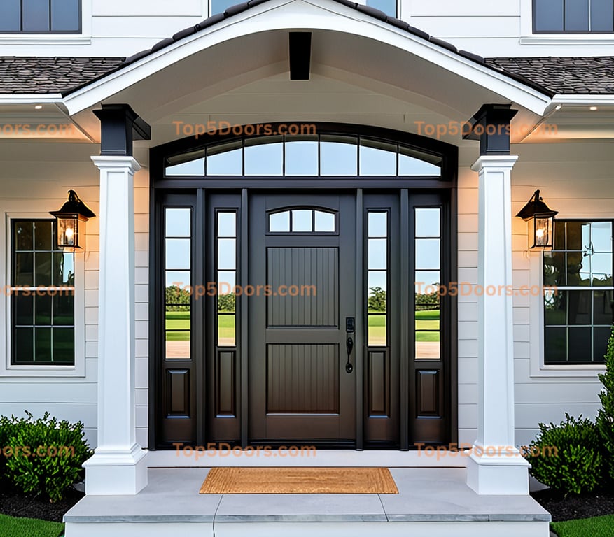 Arkansas solid panel modern farmhouse Door