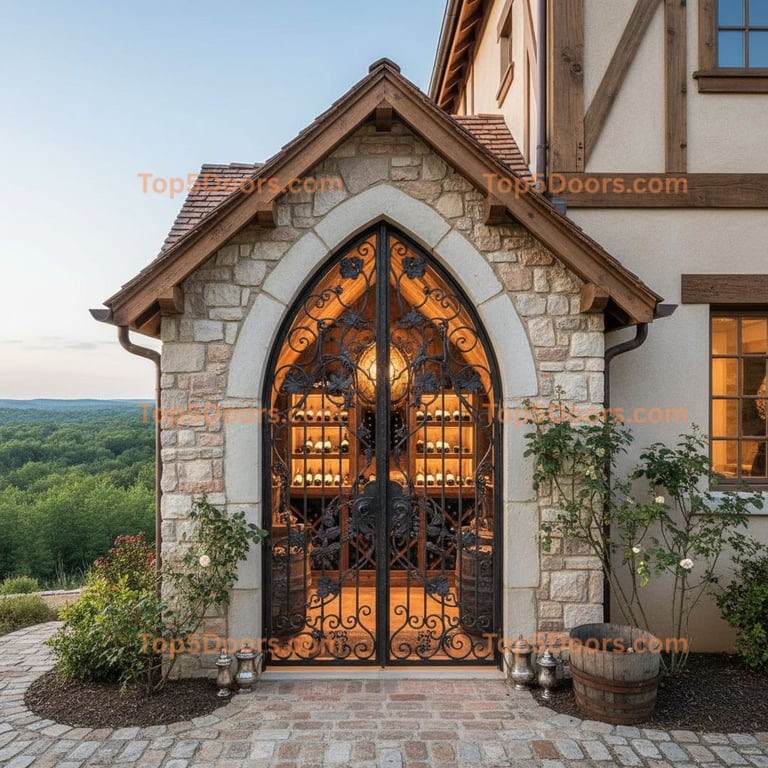 Arkansas wine cellar door french country Door