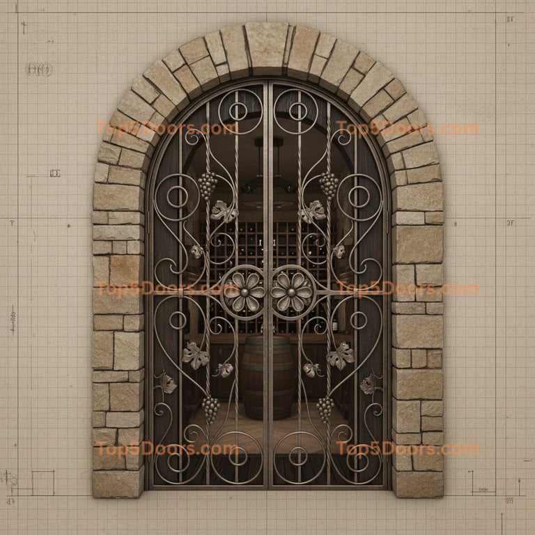 Arkansas wine cellar door spanish colonial Door