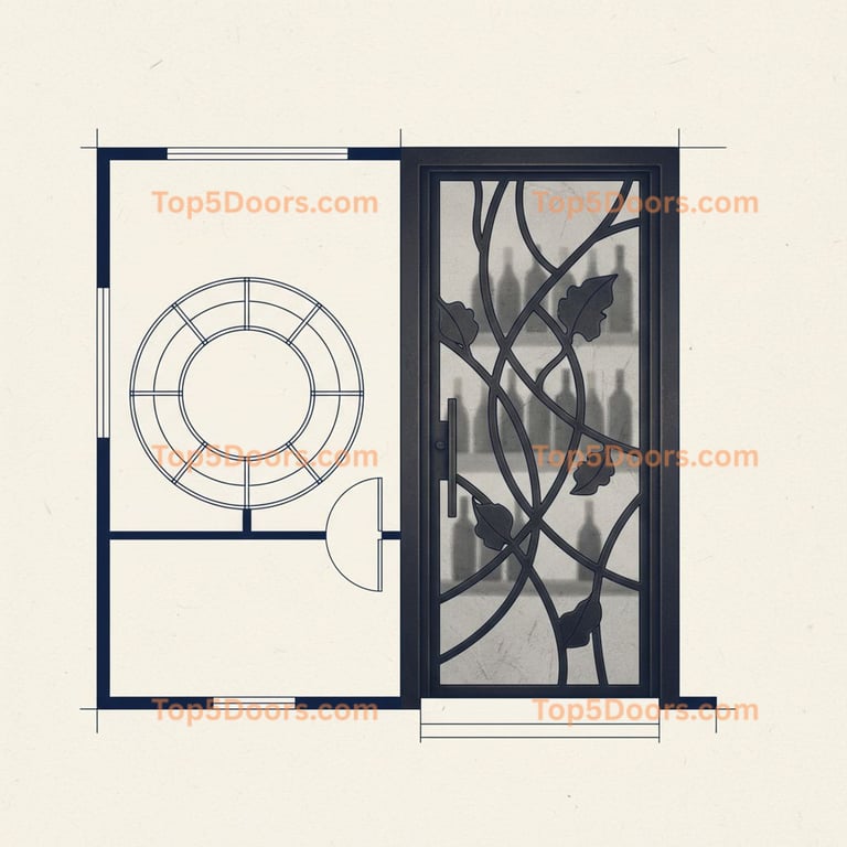 Arkansas wine cellar door scandinavian Door