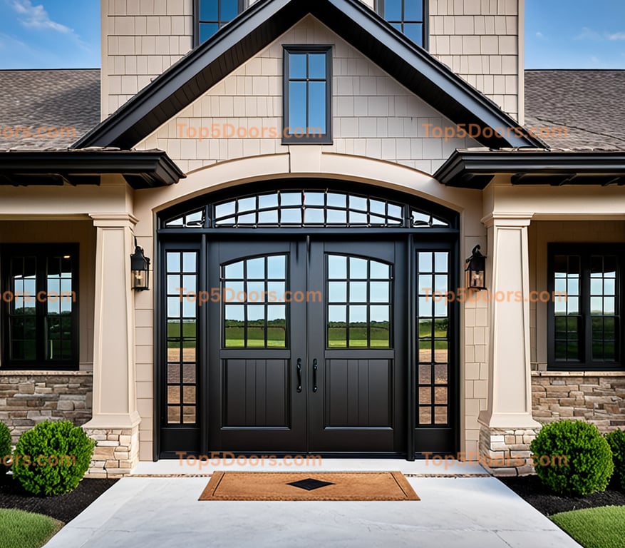 Arkansas wrought iron barn door georgian Door