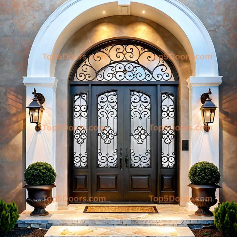 Arkansas wrought iron double scandinavian Door