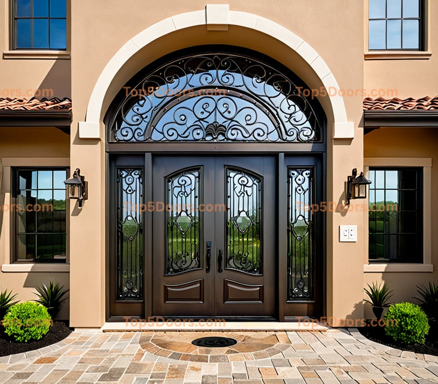 Arkansas wrought iron single modern Door